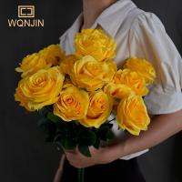 Bouquet De Rosas Amarillas Simulación De 10 Cabezas Decoración De Hogar Para Bodas Y Fiestas Regalo De Aniversario Decoración De Mesa - details 3