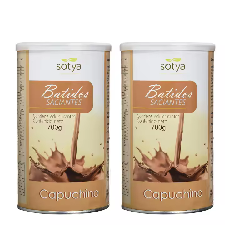 Sotya Pack Ahorro - Batido Saciante Capuchino 700 Gramos (Total 2 x 700 Gramos = 1400 Gramos) - 1