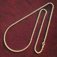 Collar Cordón Salomónico 2.00 mm 50 cm Oro 18 Kilates, con certificado de calidad - details 1