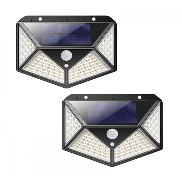 Mediawavestore Lámpara Solar Sensor de Movimiento 100LED 270° - 1