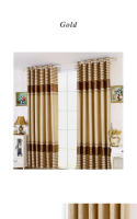 Cortina De Tela Jacquard Rayada Para Sala De Estar Lujo Dorado De Alta Calidad Cortinas De Ventana Para Dormitorio Decoración Del Hogar Compuesta Y Moderna - details 2