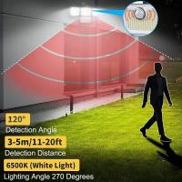 Lámpara Solar Impermeable Con Sensor De Movimiento 2000LM 333 LED Para Decoración De Jardín Luz De Seguridad Exterior Sconce Spotlights Rotatable - details 8
