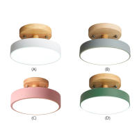 Lámpara De Techo Para Entrada Estilo Nórdico Madera Redonda Para Pasillo Comedor Estudio Dormitorio Baño Iluminación Industrial - details 5