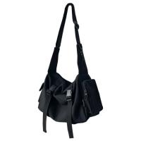 Bolso Bandolera Grande Capacidad De Almacenamiento Para Mujer Y Hombre Estilo Retro Japonés Azul Oscuro Con Diseño De Cruz - details 0