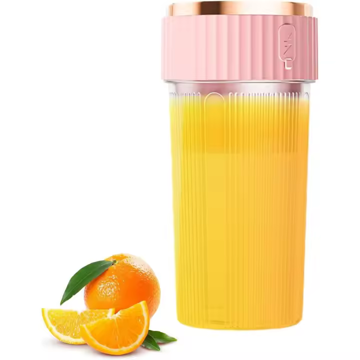 Mini licuadora portátil | Extractor de Jugos recargable | Licuadora para batidos y smoothies | Mini licuadora para Viajes al Aire Libre-Rosa - 1