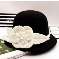 Nueva Gorra De Lana Floral Para Mujer Invierno Fedoras Vintage Western Bucket 10 Colores Calientes Sombreros Bowler H3 - details 5