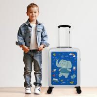 Juego de MALETA CABINA y NECESER infantil de ELEFANTE, RIGIDO de 4 Ruedas 360 Ligera, 2 años de Garantía marca Skpat - details 0