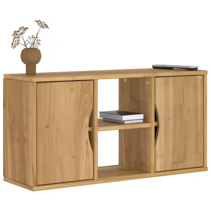 Mueble de TV ODDA madera maciza de pino 79x24x40 cm - 1