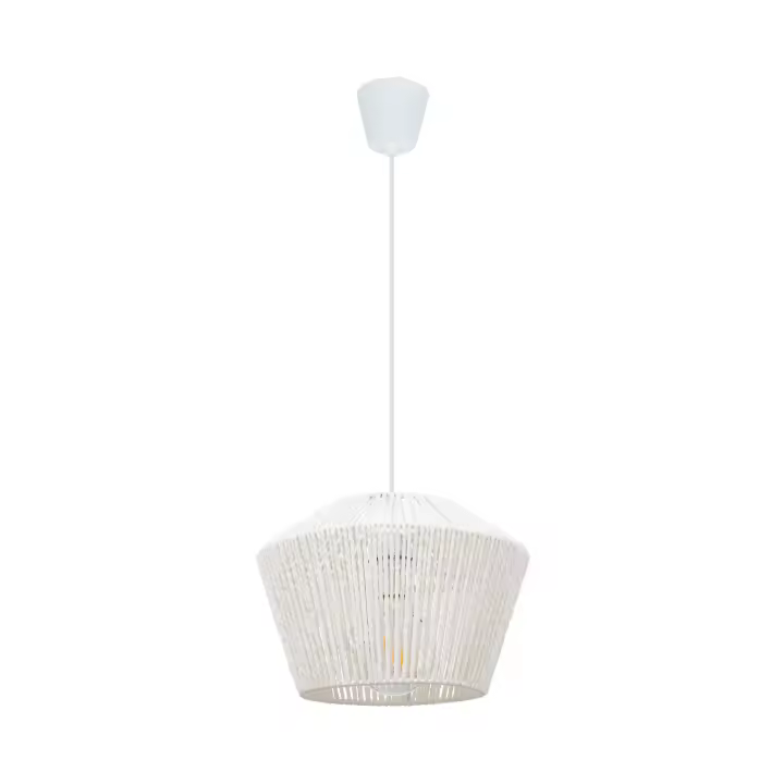 LEDKIA LIGHTING - Lámpara Colgante Papel Trenzado | Diseño Elegante y Versátil | Soporta Bombilla E27 Hasta 60W | Para Salón, Dormitorio y Más, Blanco - 1