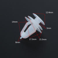 100pcs Clips De Parachoques Para Coche Universal 9mm Clavijas De Plástico Para Puerta Y Parachoques Fijación Automática - details 7