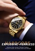 Reloj De Pulsera De Lujo Para Hombre Quadrícula Impermeable Con Fecha Y Semana Luminoso Acero Inoxidable Deportes 2024 Nuevo - details 1