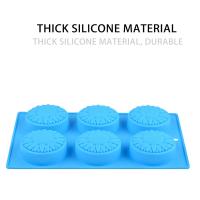 Molde De Silicona En Forma De Flor Creativa Para Hacer Sabanas De Mano Candles Pasteles De Fondant Y Dulces 6 Cavidades - details 3