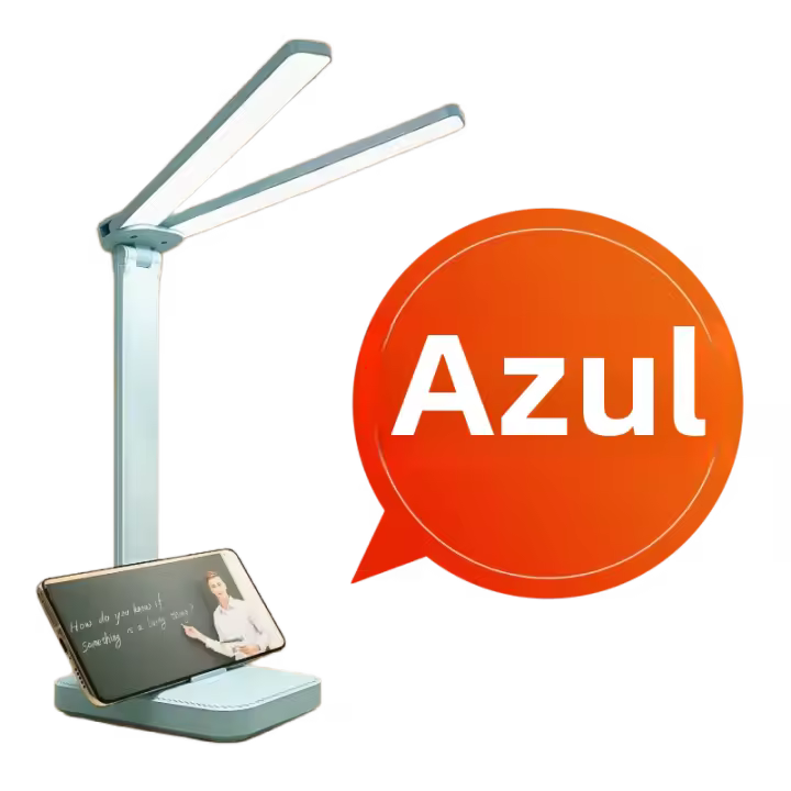 Lámpara De Escritorio Recargable Doble Cabeza Protección Para Los Ojos Plegable Para Estudio Dormitorio Lectura Oficina Con Luz LED Ajustable - 1