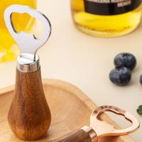 Abrebotellas De Acero Inoxidable Con Mango De Madera Sólida Para Uso Doméstico 1 Pieza Herramienta De Apertura De Botellas - details 4
