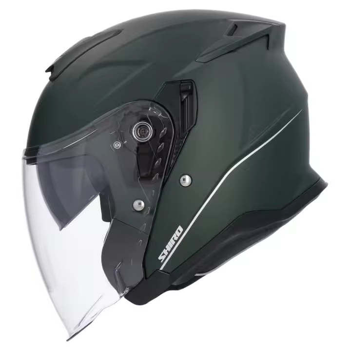 SHIRO HELMETS CASCO JET MODELO CAPRI VERDE METALIZADO - 1