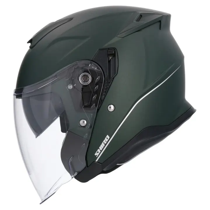 SHIRO HELMETS CASCO JET MODELO CAPRI VERDE METALIZADO - 1