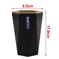 Set Accesorios Baño de Bambú Estilo Diamante Negro Dispensador Jabon,portacepillos ,Escobilla, Vaso para Enjuague ,Jabonera,Juego de 4 Piezas - details 3