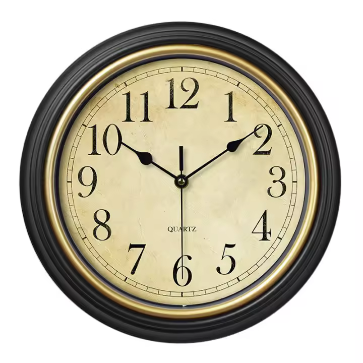 Silent No Tick Ro Retro Reloj de cuarzo Reloj de pared (12 pulgadas) - 1