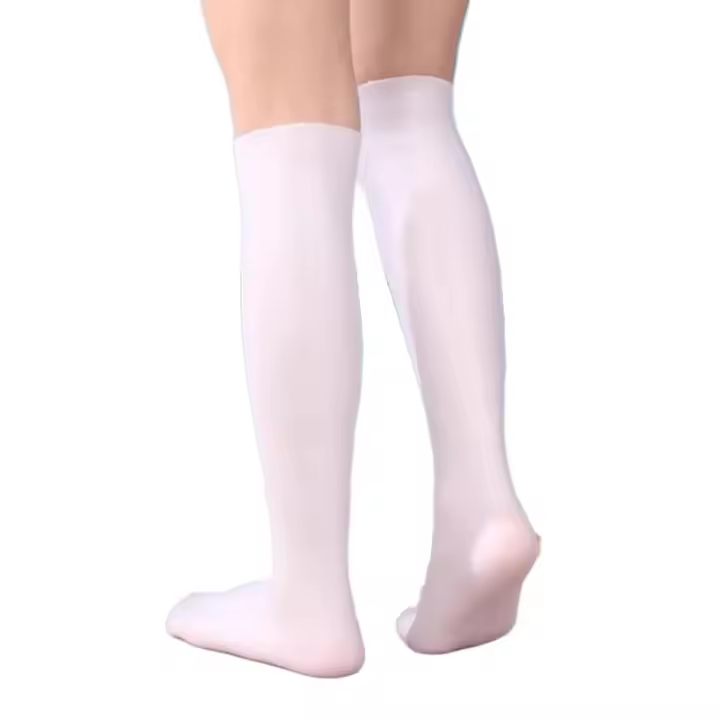 1 Pares De Calcetines De Silicona Suave De Cintura Alta Antifugas Para Playa Zapatillas De Natación Y Diving Sumergibles Para Mujer - 1
