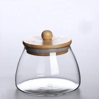 Juego De Botellas De Almacenamiento Ecológicas De Vidrio Con Tapa Madera Para Cocina Gran Capacidad Para Azúcar Y Té - details 5