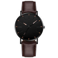 Reloj De Lujo Para Hombres Y Mujeres Reloj De Cuarzo Con Dial De Acero Inoxidable Diseño Casual Nuevo 2024 Correa De Cuero - details 7