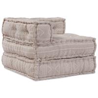 Pouffe Modular vidaXL Marrón Claro 70x70x54 Tela - details 2