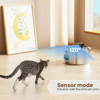 Fuente De Agua Automática Para Gatos Y Perros 3.2L Recargable Por USB 5V Acero Inoxidable Con Sensor Múltiples Cuencos De Bebida - details 1