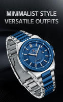 Reloj De Pulsera Para Hombre NAVIFORCE 2023 Acero Inoxidable Militar Casual Resistente Al Agua Cuarzo Calendario Deportivo - details 0