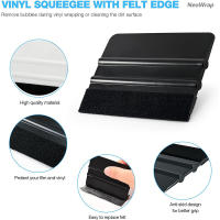 Squeegee De Vinilo Feltro Para Adhesivos De Ventanas Y Papel Tapiz Plástico Herramienta De Empaque Para Carros Tamaño 10x7.5cm - details 2