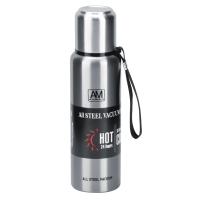 Botella de agua térmica al vacío con aislamiento de gran capacidad y portátil de acero inoxidable de 750 ml para viajes al aire libre, color plateado, 750 ml - details 0