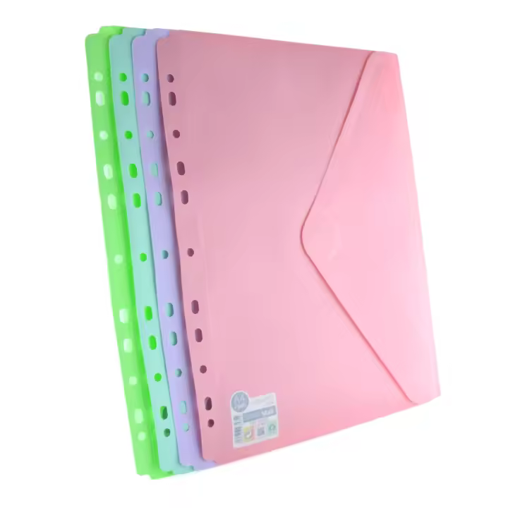 Office Box - Carpeta Sobre con Cierre de Velcro - Multitaladro - Tamaño A4+ - REF 353 - 5 Colores Classic - 4 Blush Pastel - 100% Eco - Pack 10 - 1