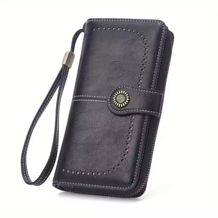 Cartera Segura de gran capacidad para Mujer, cartera impermeable with Cremallera y Correa de muñeca Segura para el día a Día, Elegancia - 1