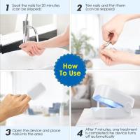 Dispositivo de lámpara de limpieza de hongos en las uñas, lámpara de fototerapia de uñas con pantalla digital, adecuada para uñas de los pies y uñas gruesas dañadas y descoloridas, removedor de hongos en las uñas recargable por USB para uso doméstico - details 3