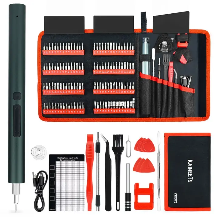 KAIWEETS ES20 Juego de Destornilladores Eléctricos 137 en 1, Velocidad sin Carga de 200rpm, Torque de 0.15-0.35Nm, Luz LED, Batería de 350mAh - 1