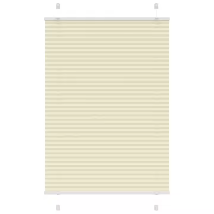 vidaXL Estor Plisado crema 90x150 cm Tela Ancho 89,4 cm Poliéster - 1
