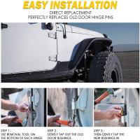 Kit De Reparación De Bisagra De Puerta Para Jeep Wrangler JK JKU 2007-2018 Piezas De Auto Ajuste Para Aleación De Aluminio - details 5