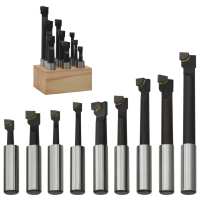 vidaXL Cortadoras de perforación 9 piezas 12 mm con base de madera - details 0
