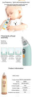 Aspirador nasal eléctrico para bebé, limpiador de cavidad nasal para recién nacido, succión bucal, limpieza de mocos y mocos, color verde claro - details 9