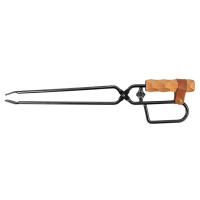 Pinzas De Carbón Portátiles Con Mango De Madera Para BBQ Camping Picnic Herramientas Al Aire Libre Con Diseño De Pico De Pato - details 1
