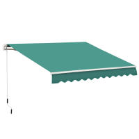 Outsunny Toldo Manual Retráctil 295x245 cm Toldo para Balcón con Manivela de Metal Impermeable y Anti-UV Toldo Enrollable de Exterior para Jardín Terraza Ventanas - details 0
