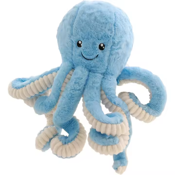 Lindos Peluches de pulpo de Dibujos animados, Muñegos de Plush de pulpo, juguetes de Plush de pulpo, juguetes de Plush Marinos (Azul, 15,7 pulgadas) - 1