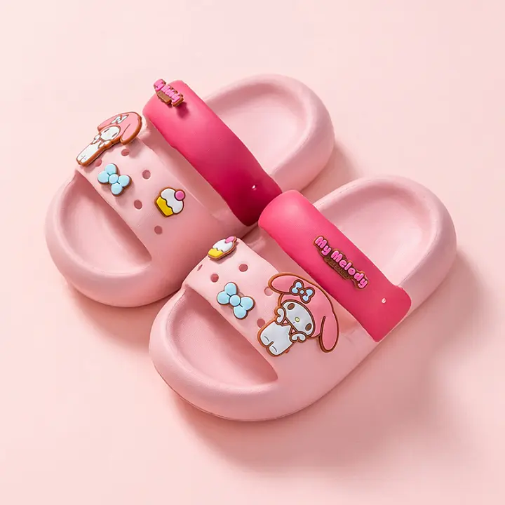 Zapatillas Sanrio Para Niños Kuromi Hello Kitty My Melody Antideslizantes Para Interior Y Exterior Verano Unisex Tallas Para Edad 7-12 Años - 1