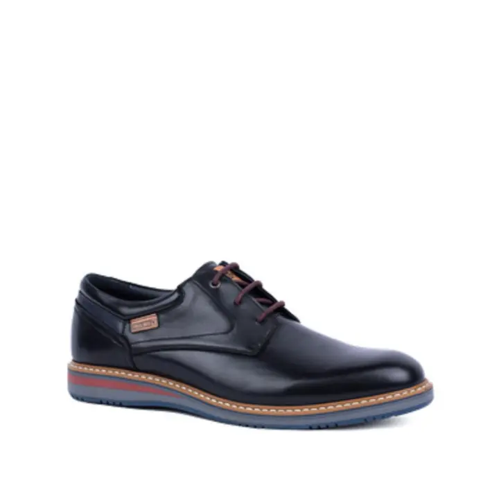 PIkolinos Avila M1T-4050 Zapato de piel natural de caballero estilo blucher con cordones y piso de caucho, forrado de piel y textil, plantilla extraible. - 1
