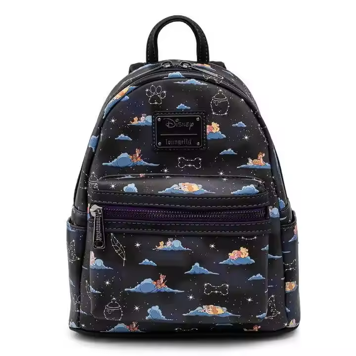 Loungefly MOCHILA Clouds aop CLassic Disney Nubes LOUNGEFLY BACKPACK mujer  bolso aristogatos dama vagabundo winnie pooh Todd Tobby - 1