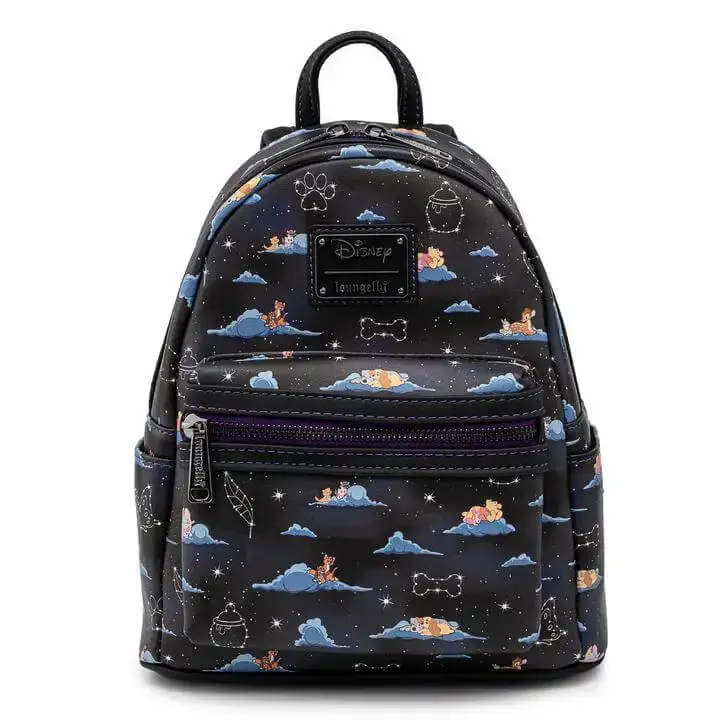 Loungefly MOCHILA Clouds aop CLassic Disney Nubes LOUNGEFLY BACKPACK mujer  bolso aristogatos dama vagabundo winnie pooh Todd Tobby - 1