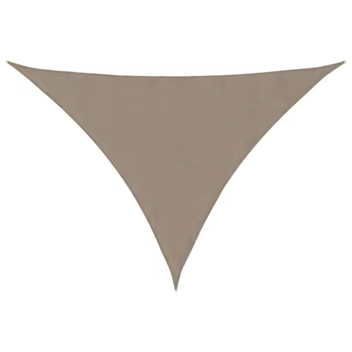 Toldo de Vela de lona triangular Oxford gris taupe 4x4x5,8 M - 1