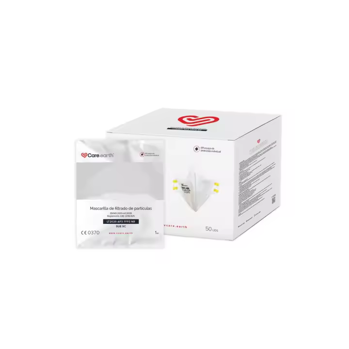 CARE Mascarilla filtrante FFP3 NR, SUE 9C, CE 0370, 50 unidades por caja - 1