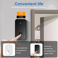 Smart Wireless Doorbell Self-Powered Home Welcome Bell with 150M/82 FM Remotes No Battery Required US EU Plug - details 5
