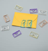 10pcs Clips De Papel De Metal Colorido Con Agujero Para Marcadores Y Cierres De Encuadernación Suministros Para Escuela Y Oficina - details 1