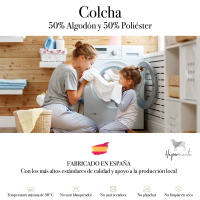 HIPERMANTA  Colcha Foulard multiusos 50% ALGODÓN / 50% POLIÉSTER modelo LISO.  Medida: 230x290cm). - details 2